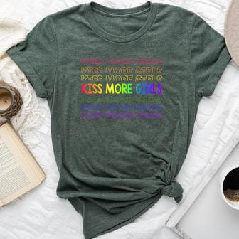Kiss More Girls Rainbow Gay Pride Lgbt Month Bella Canvas T-shirt - Monsterry
