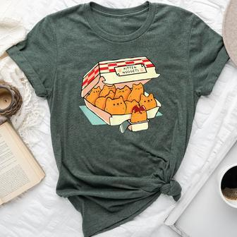 Kitten Nuggets Fast Food Cat Mom Bella Canvas T-shirt - Seseable