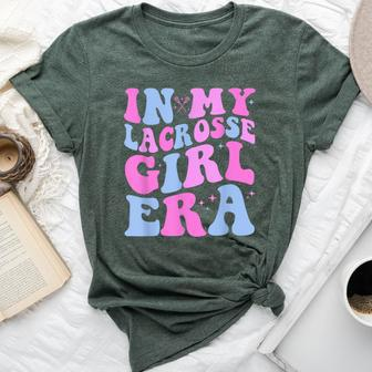 In My Lacrosse Girl Era Groovy Retro Bella Canvas T-shirt | Mazezy
