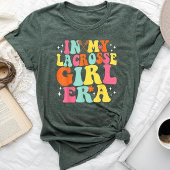 In My Lacrosse Girl Era Retro Game Day Groovy Bella Canvas T-shirt - Seseable