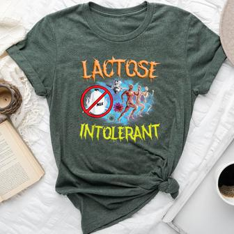 Lactose Intolerant Ironic Sarcastic Humor Cringe Meme Bella Canvas T-shirt | Mazezy