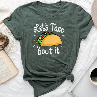 Let's Taco 'Bout It Mexican Spanish Taco Bella Canvas T-shirt - Monsterry