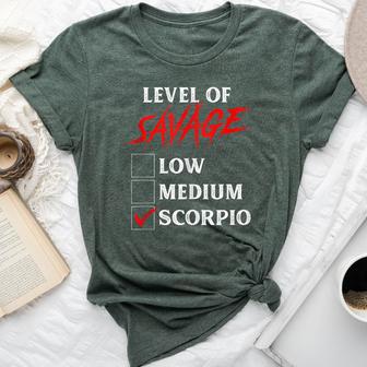 Level Of Savage Scorpio Zodiac Queen King Girl Bella Canvas T-shirt - Monsterry DE