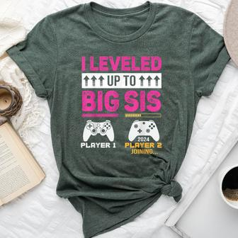 Leveled Up To Big Sister I'm Going To Be A Big Sister 2024 Bella Canvas T-shirt - Monsterry UK