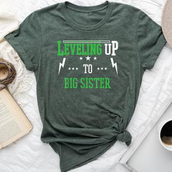 Leveling Up To Big Sister For Becoming Big Sister Bella Canvas T-shirt - Monsterry