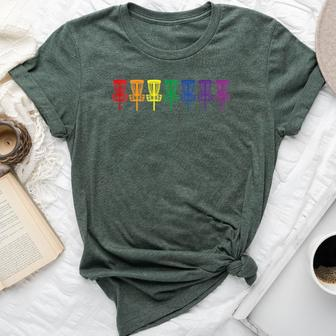 Lgbt Disc Golf Rainbow Basket Gay Queer Pride Disc Golfer Bella Canvas T-shirt - Monsterry CA