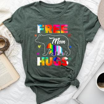 Lgbtq Pride Mama Bear Free Mom Hugs Lgbt Pride Month Bella Canvas T-shirt - Monsterry CA