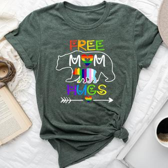 Lgbtq Pride Mama Bear Free Mom Hugs Pride Rainbow Bella Canvas T-shirt - Seseable