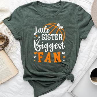 Little Sister Basketball Sister Of A Basketball Player Bella Canvas T-shirt - Monsterry AU