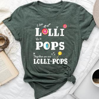 Lolli Pops Lollipops Grandmother Grandfather Couples Bella Canvas T-shirt - Seseable