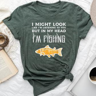 Might Look Like Listening Fishing Angler Kid Bella Canvas T-shirt - Seseable