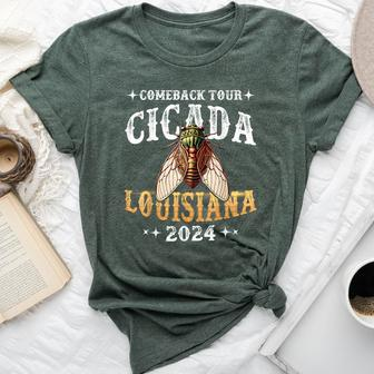 Louisiana 2024 Cicada Comeback Tour Vintage Bug & Women Bella Canvas T-shirt - Monsterry