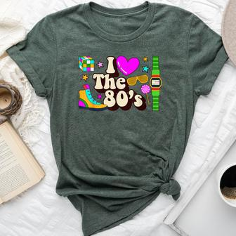 I Love 80'S Girl Birthday Party Old School Retro Womens Bella Canvas T-shirt - Seseable