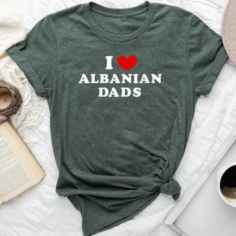 I Love Albanian Dads I Heart Albanian Dads Bella Canvas T-shirt - Monsterry AU