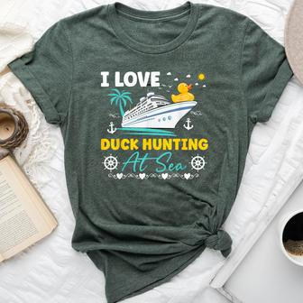 I Love Duck Hunting At Sea Cruise Ship Rubber Duck Bella Canvas T-shirt | Mazezy AU