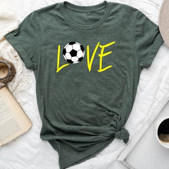 Love Crazy Soccer Mom Life Christmas For Women Bella Canvas T-shirt - Monsterry DE