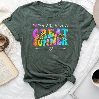I Love You All Have A Great Summer Groovy For Teachers Bella Canvas T-shirt - Monsterry