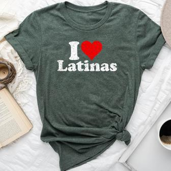 I Love Heart Latinas Girlfriend Wife Bella Canvas T-shirt - Seseable