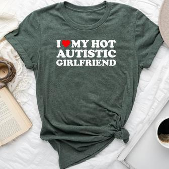 I Love My Hot Autistic Girlfriend I Heart My Hot Autistic Gf Bella Canvas T-shirt - Thegiftio UK