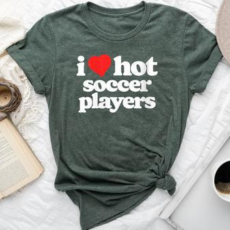 I Love Hot Soccer Players 80S Vintage Heart Bella Canvas T-shirt - Monsterry