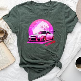 Love Jdm Girl Racer Pink Japanese Modified Race Car Bella Canvas T-shirt - Monsterry UK