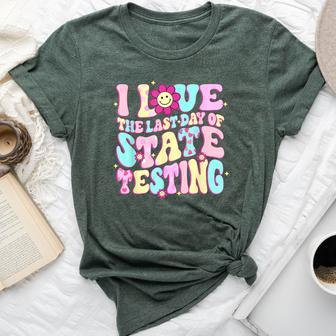 I Love The Last Day Of State Testing Teacher Test Day Bella Canvas T-shirt | Mazezy
