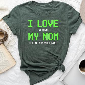 I Love My Mom Gamer For N Boys Video Games Bella Canvas T-shirt | Mazezy CA