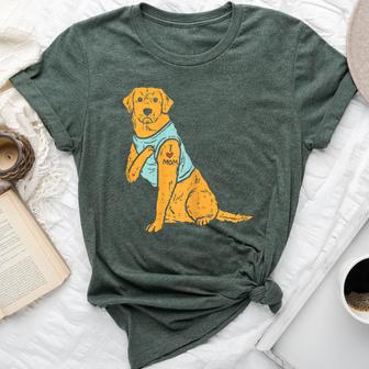 I Love Mom Golden Retriever Labrador Dog Lover Women Bella Canvas T-shirt - Monsterry