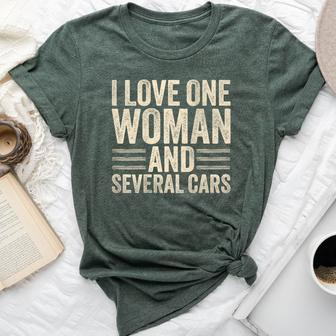I Love One Woman And Several Cars Mechanic Car Lover Husband Bella Canvas T-shirt - Thegiftio UK