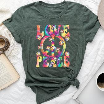 Love Peace Sign 60S 70S Outfit Hippie Costume Girls Bella Canvas T-shirt - Thegiftio UK