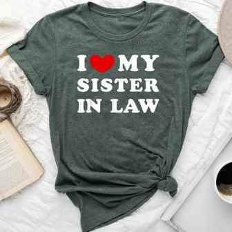 I Love My Sister In Law I Heart My Sister In Law Bella Canvas T-shirt - Thegiftio UK