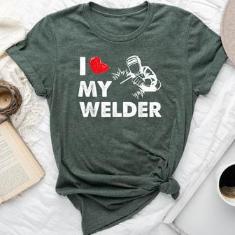 I Love My Welder Welder Wife Girls Bella Canvas T-shirt - Monsterry