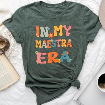 In My Maestra Era Retro Groovy Maestra Spanish Teacher Cute Bella Canvas T-shirt - Monsterry