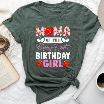 Mama Of The Berry First Birthday Girl Sweet Strawberry Bella Canvas T-shirt - Seseable