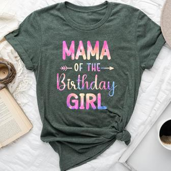 Mama Of The Birthday For Girl Tie Dye Colorful Bday Girl Bella Canvas T-shirt - Thegiftio UK