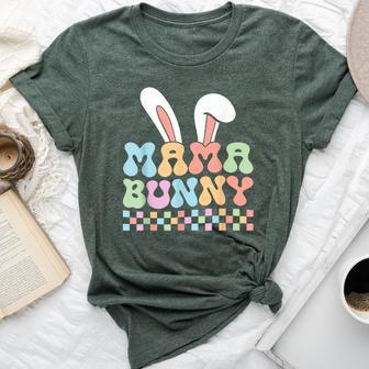 Mama Bunny Mom Pregnancy Matching Family Easter Bella Canvas T-shirt - Monsterry