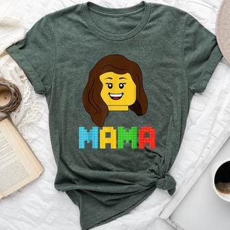 Mama Master Builder Building Bricks Blocks Matching Family Bella Canvas T-shirt - Monsterry DE