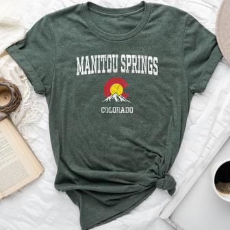 Manitou Springs Colorado Vintage Athletic Mountains Bella Canvas T-shirt - Monsterry CA