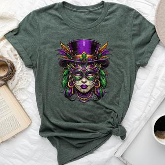 Mardi Gras Priestess New Orleans Witch Doctor Voodoo Bella Canvas T-shirt - Seseable