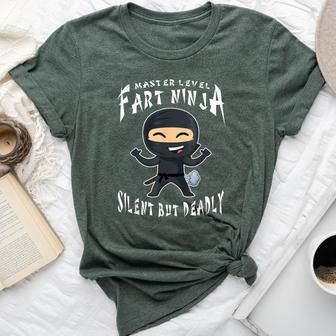 Master Level Fart Ninja Silent But Deadly & Sarcastic Bella Canvas T-shirt - Monsterry