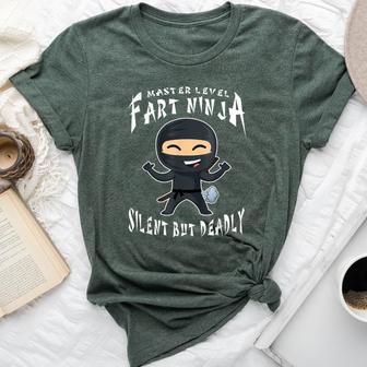 Master Level Fart Ninja Silent But Deadly & Sarcastic Bella Canvas T-shirt - Monsterry UK