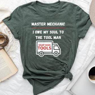 Master Mechanic I Owe My Soul Dad Mechanics Sarcastic Bella Canvas T-shirt - Monsterry DE