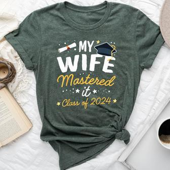 Masters Graduation My Wife Mastered It Class Of 2024 Bella Canvas T-shirt - Seseable
