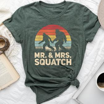 Matching Mr & Mrs Outfit Husband Wife Wedding Bigfoot Bella Canvas T-shirt - Thegiftio