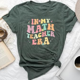 In My Math Teacher Era Retro Back To School Groovy Teacher Bella Canvas T-shirt - Seseable