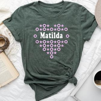 Matilda Name For Girls Heart Hugs Stars For Kisses Bella Canvas T-shirt - Seseable