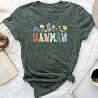 Mawmaw Wildflower Floral Mawmaw Bella Canvas T-shirt - Seseable