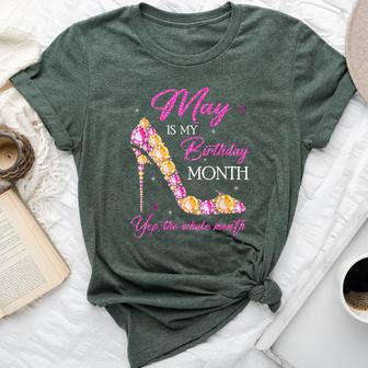 May Is My Birthday Month Yep The Whole Month Girls Bella Canvas T-shirt | Mazezy AU