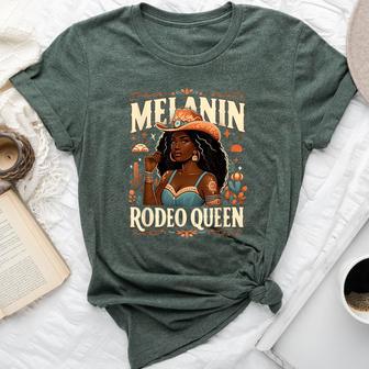 Melanin Rodeo Queen African-American Cowgirl Black Cowgirl Bella Canvas T-shirt - Monsterry DE