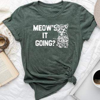 Meow's It Going Cat Kitten Cat Cute Cat Cat Saying Bella Canvas T-shirt - Monsterry
